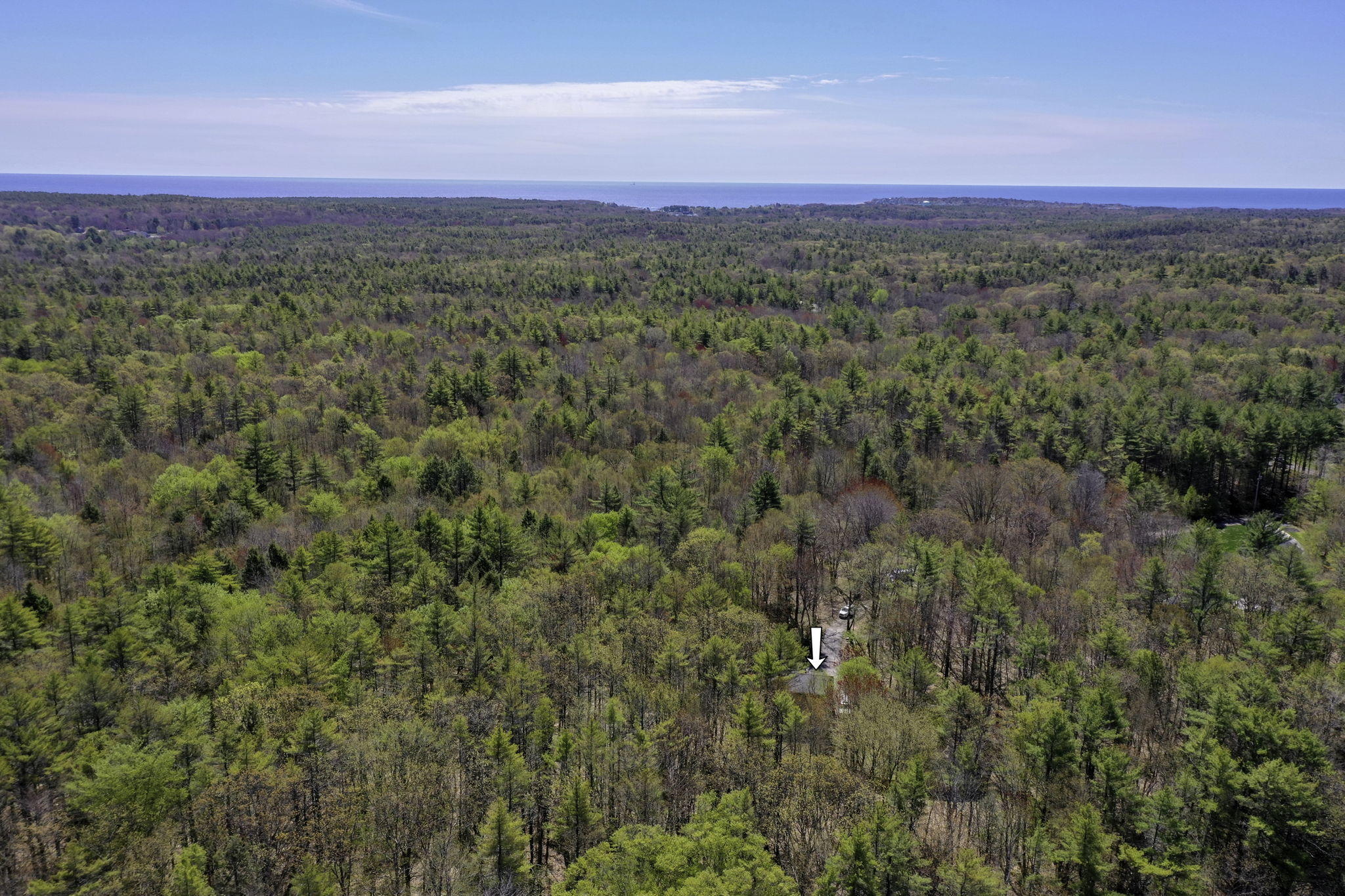 8 Josiah Currier Road York, ME 03902 - Photo 27 of 30 Aerial with ocean background and arrow