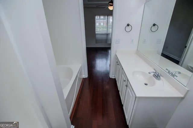 a view of a hallway with entryway