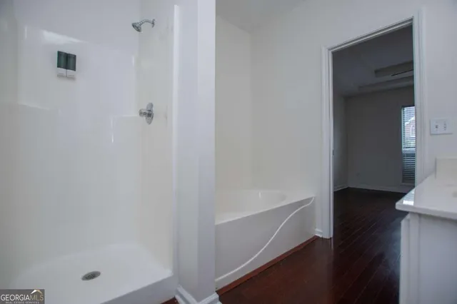 a view of a bathroom with a sink