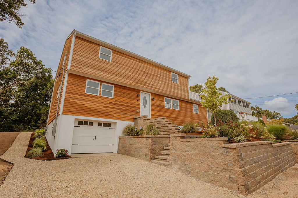 a view of a house with a snow