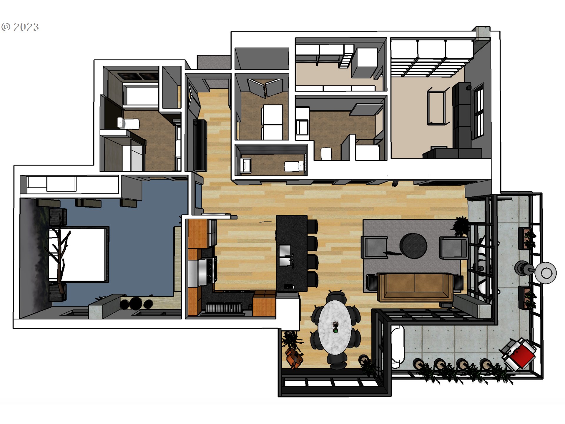 1830 Northwest Riverscape Street, Unit 503 Portland, OR 97209 - Photo 31 of 32 Floor Plan