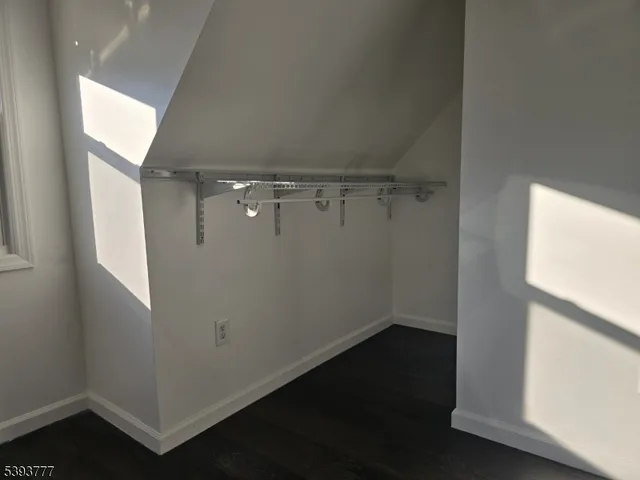 a view of small space with racks on the wall