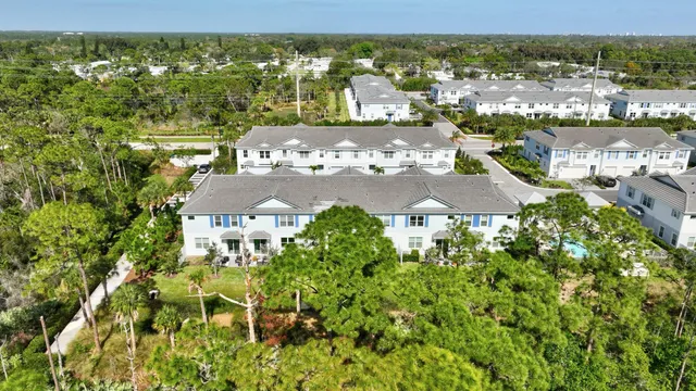 an aerial view of multiple houses
