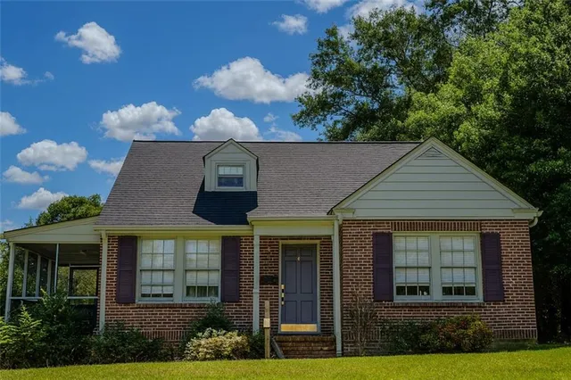 a front view of a house