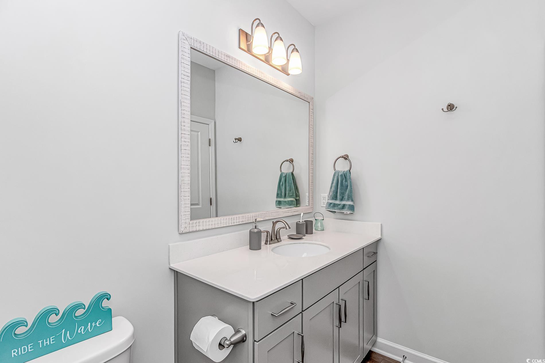 222 Sundew Loop Little River, SC 29566 - Photo 25 of 40 Bathroom with baseboards, toilet, and vanity