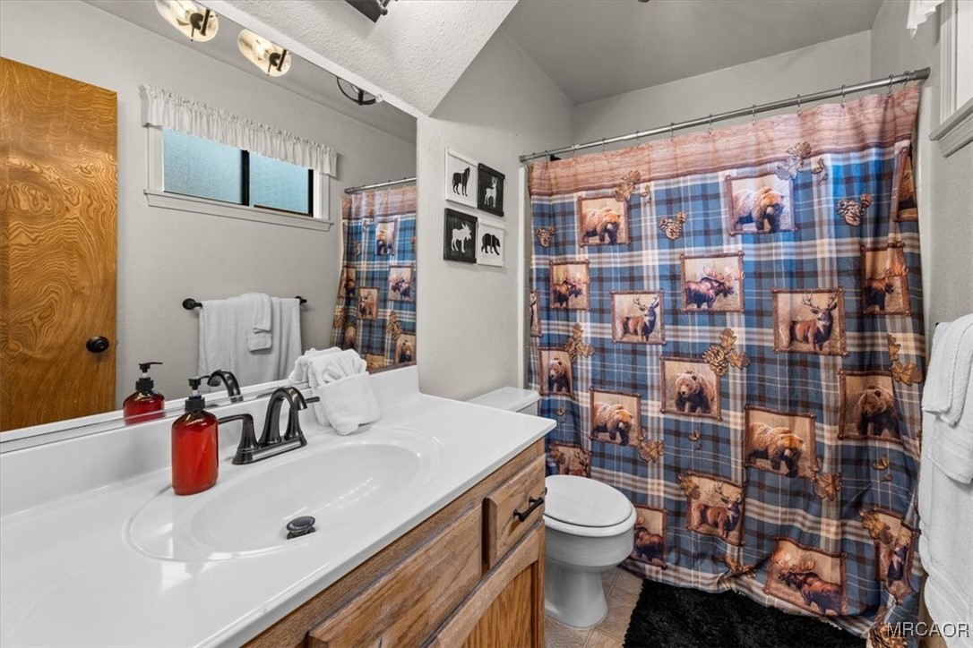 1414 Klamath Road Big Bear City, CA 92314 - Photo 16 of 28 a bathroom with a sink toilet and shower