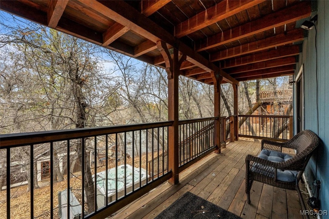 1414 Klamath Road Big Bear City, CA 92314 - Photo 24 of 28 a view of balcony with furniture