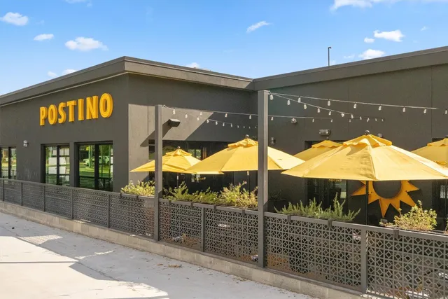 a view of a street with sitting area