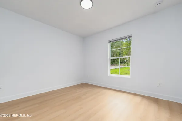 an empty room with a window