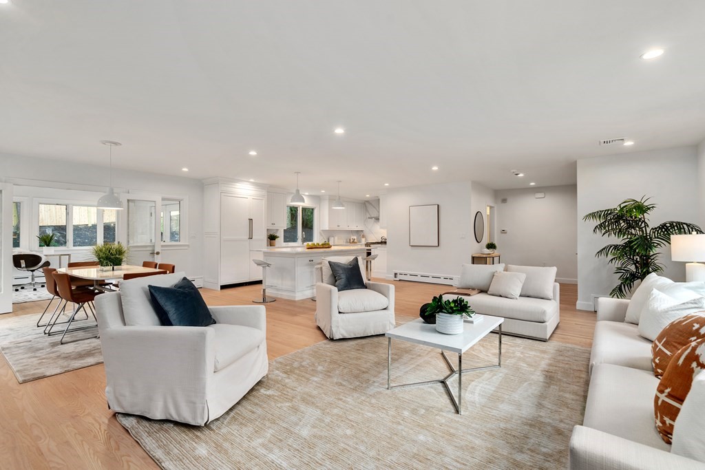 30 Clinton Road Brookline, MA 02445 - Photo 11 of 19 a living room with furniture and a potted plant