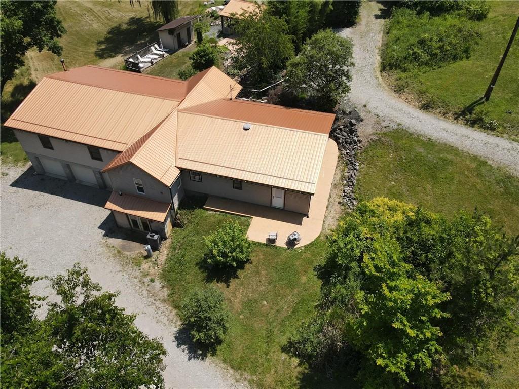 4199 Morgantown Road Smithfield, PA 15478 - Photo 33 of 34 an aerial view of a house with a yard and lake view