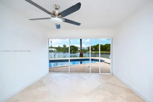 an outdoor space with porch area