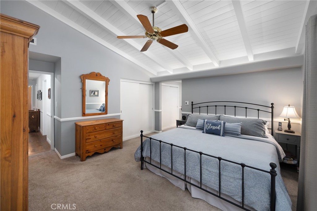 1820 Alta Oaks Drive Arcadia, CA 91006 - Photo 26 of 56 a bedroom with a bed and a ceiling fan