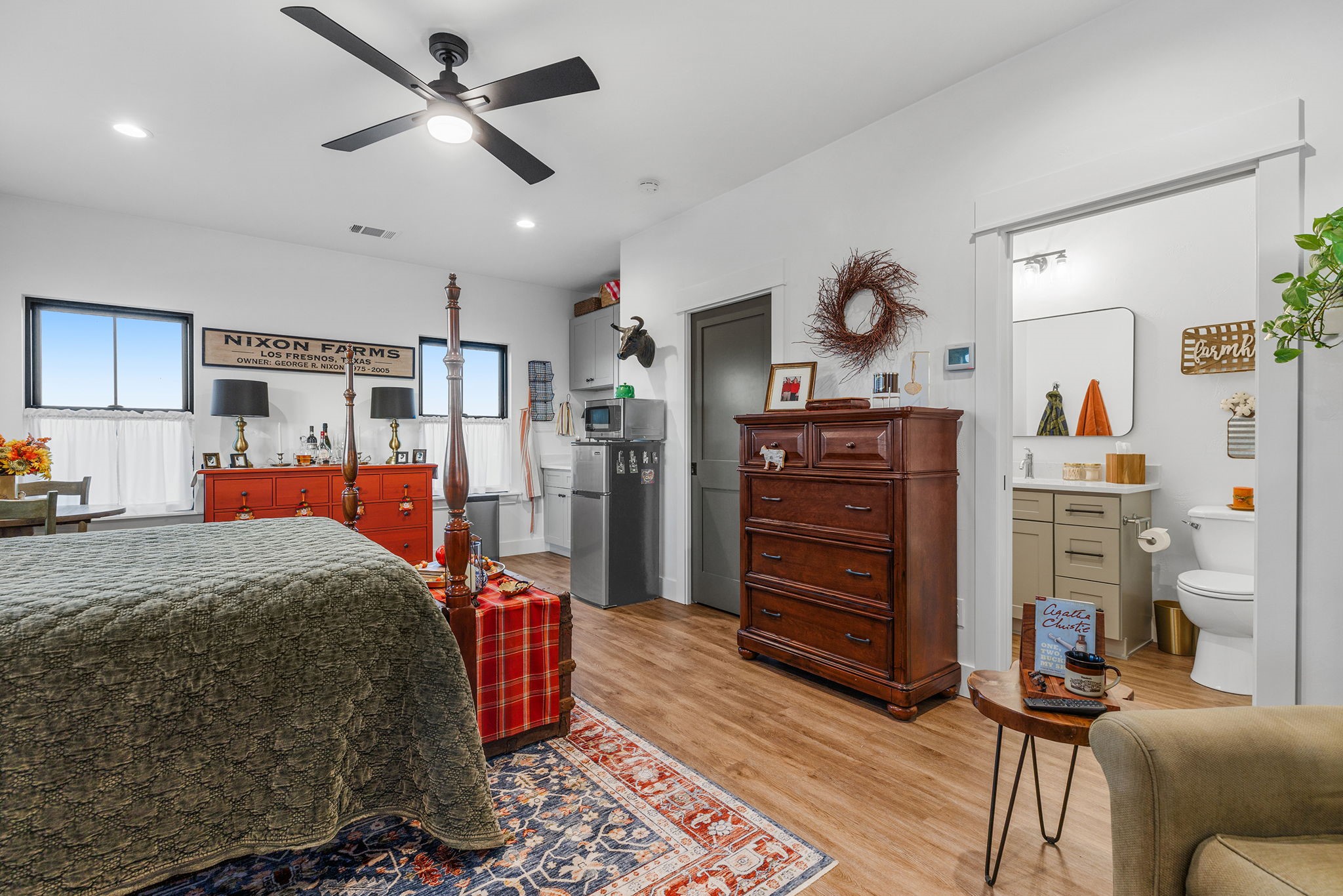 345 Judge's Road Burnet, TX 78611 - Photo 29 of 40 a bed room with a bed and a walk in closet