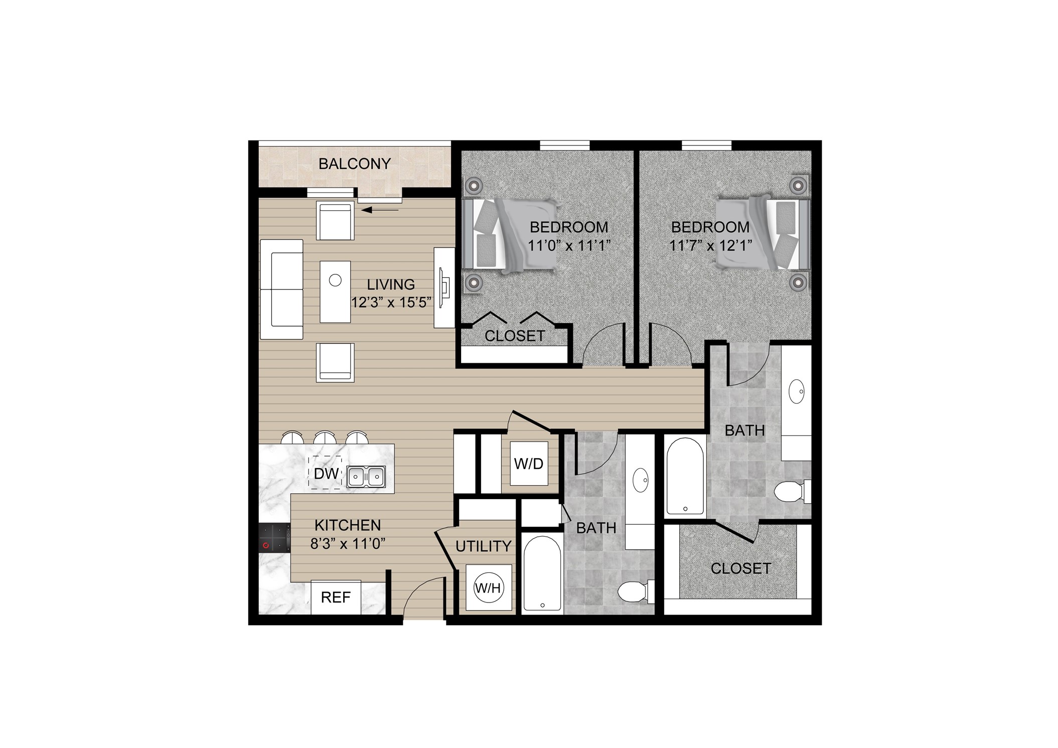 2130 Aldine Mail Rte Road, Unit B101 Houston, TX 77039 - Photo 6 of 9 a picture of a bench in front of a building