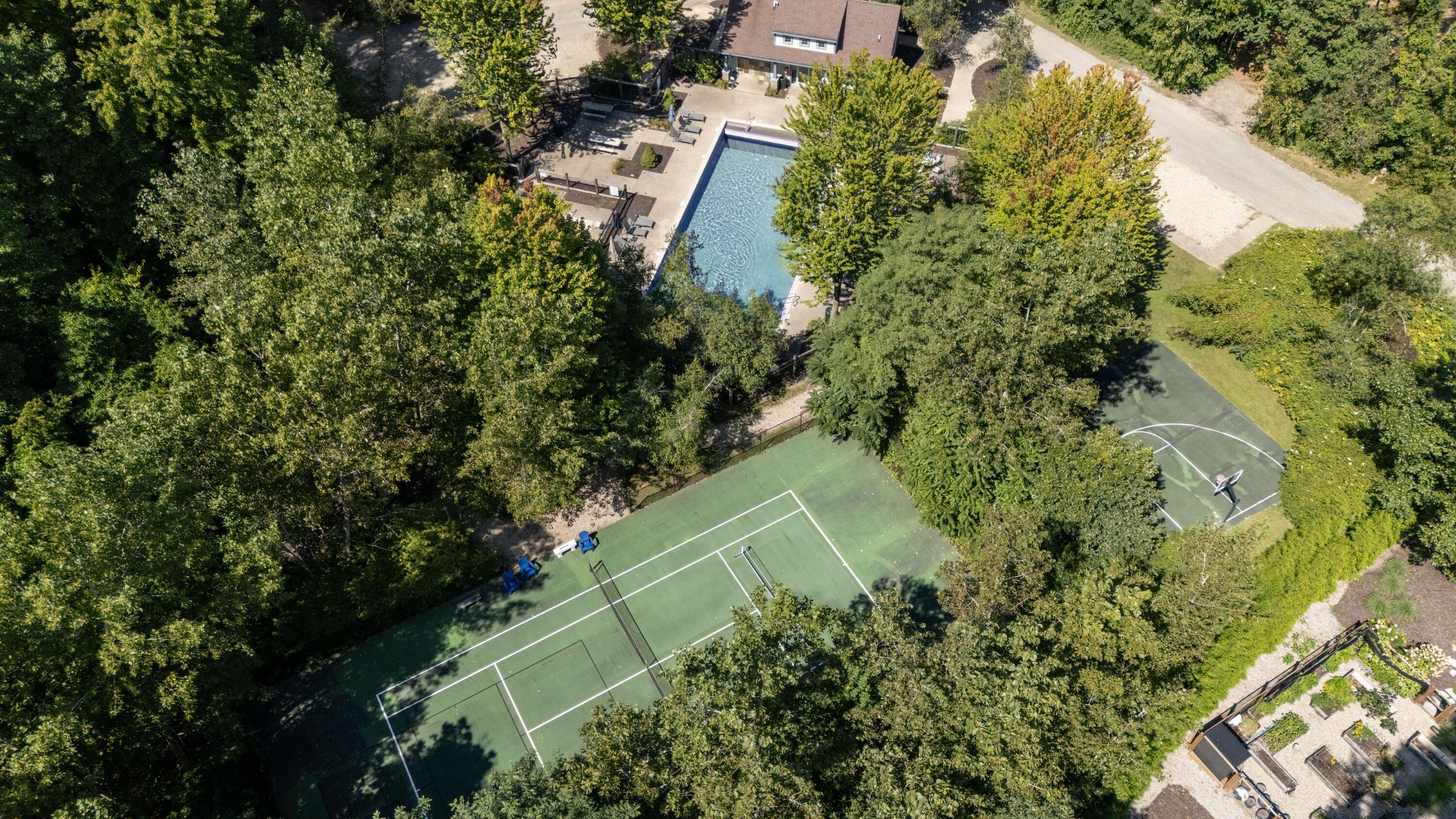 71 Timber Trail Michigan City, IN 46360 - Photo 25 of 27 an aerial view of residential house with outdoor space and trees all around