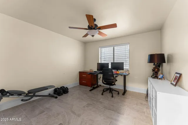 a view of a workspace with a window