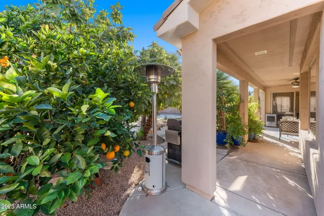 a house view with a garden space