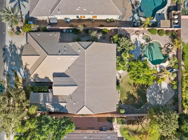 an aerial view of a city