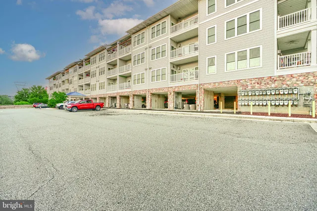 front view of building with large windows