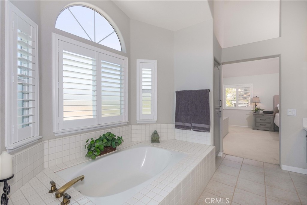 31858 Valone Court Temecula, CA 92591 - Photo 28 of 45 a bathroom with a tub a potted plant and a sink