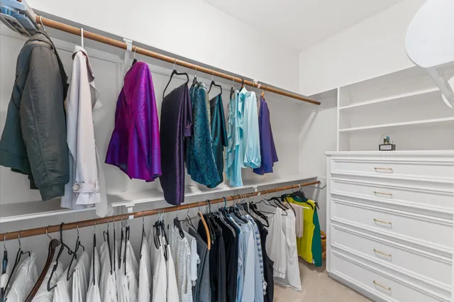 a view of a walk in closet