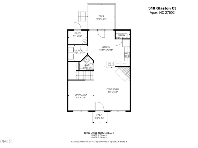 $395,000 | 318 Glaston Court, Apex, NC 27502