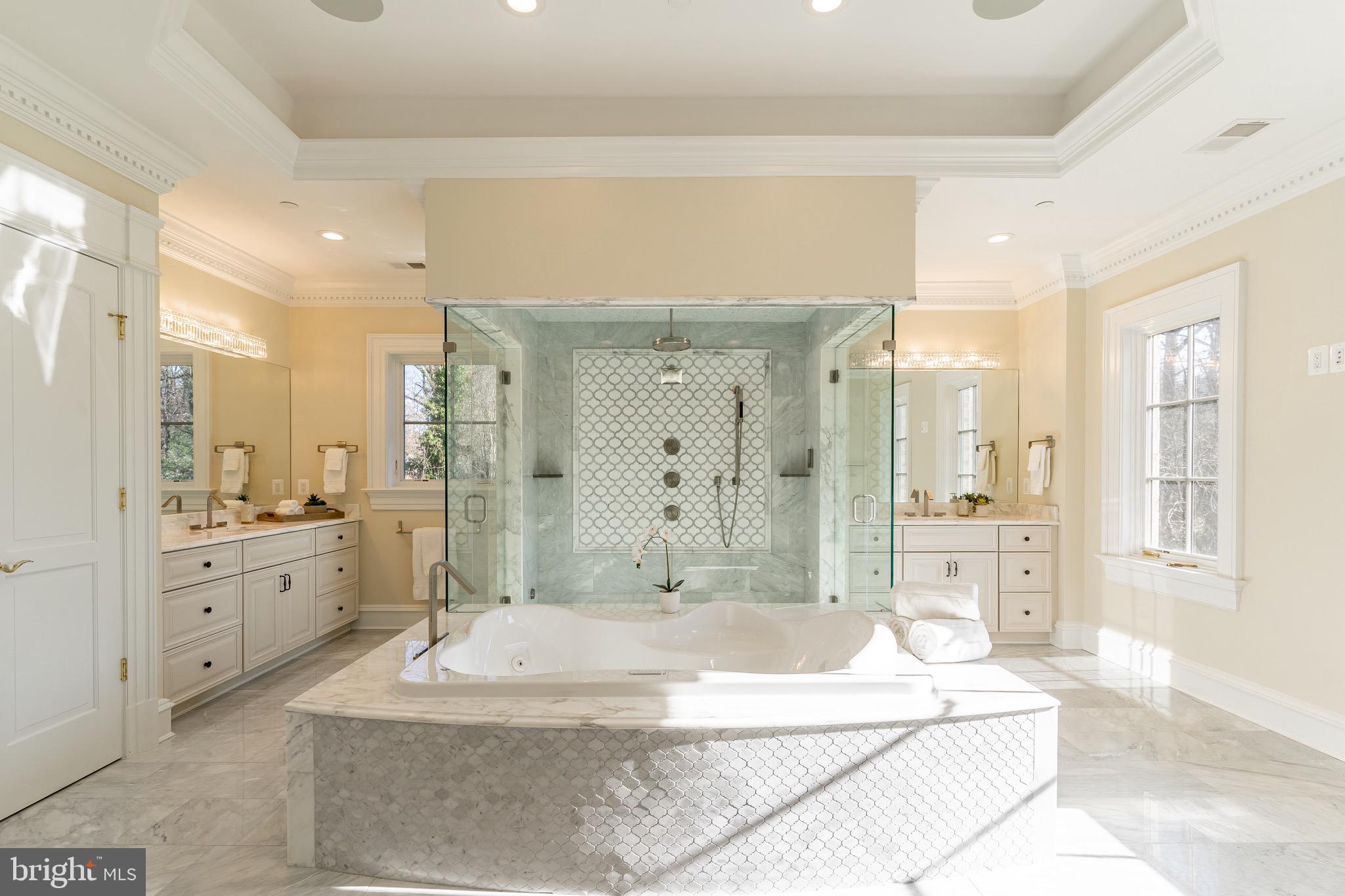 10110 Chapel Road Potomac, MD 20854 - Photo 17 of 28 a large bathroom with a tub sink shower and mirror
