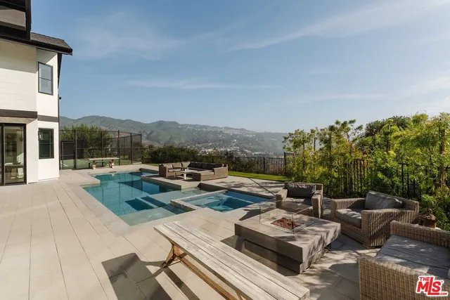 a view of a terrace with chairs