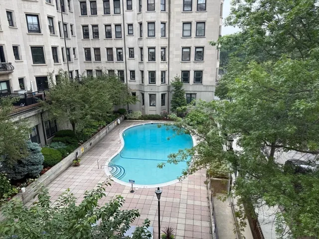 a view of a building with garden