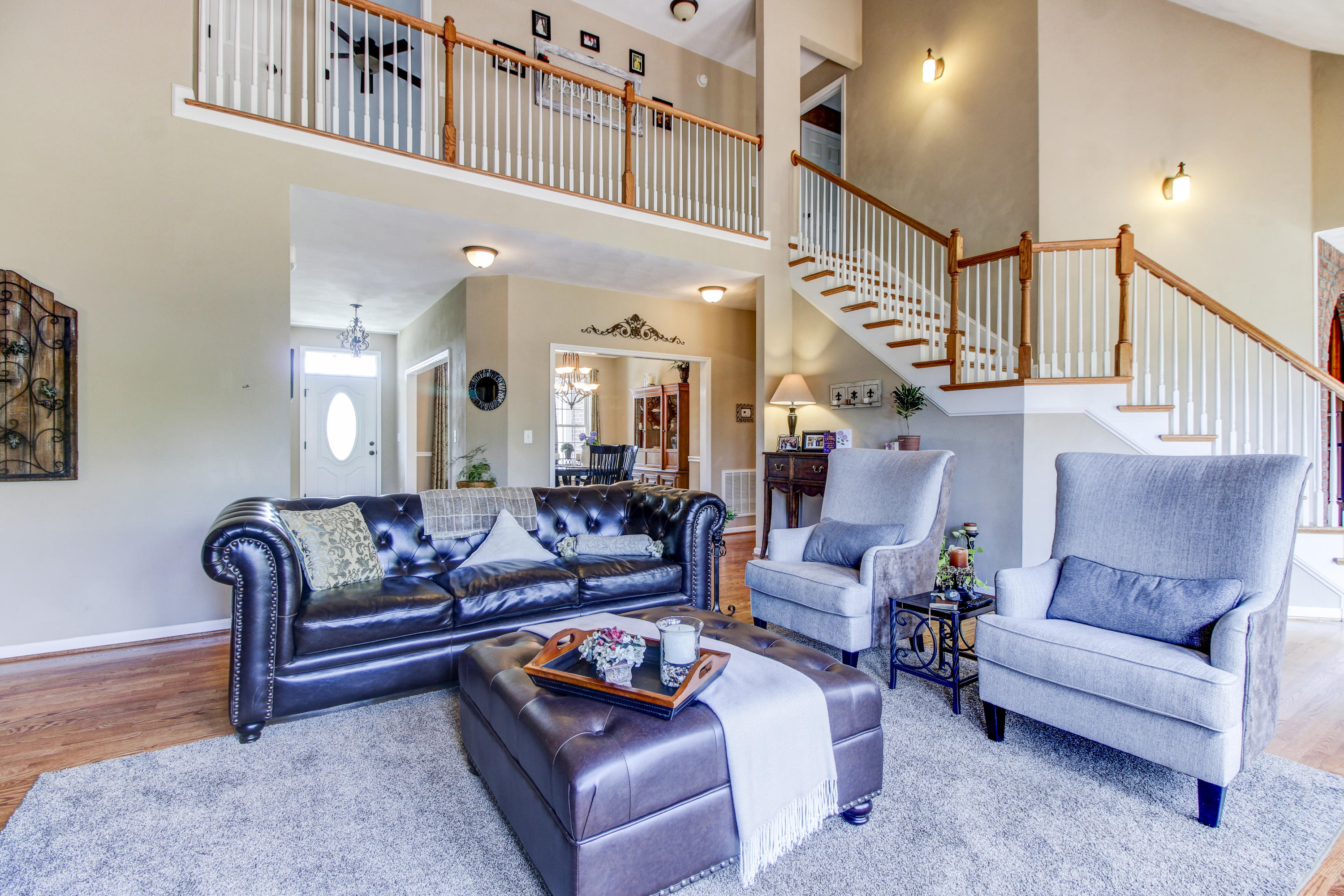 412 Thornblade Way Blue Ridge, VA 24064 - Photo 16 of 47 a living room with furniture or couch and a ceiling fan