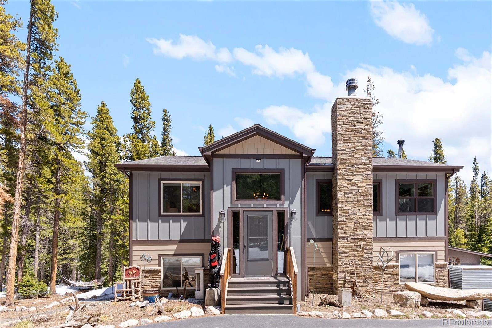 400 Upper Forest Road Idaho Springs, CO 80452 - Photo 2 of 20 a front view of a house with a yard