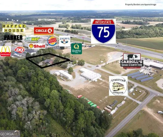 an aerial view of a city