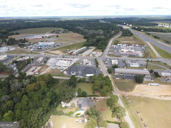 a view of a outdoor space and swimming pool
