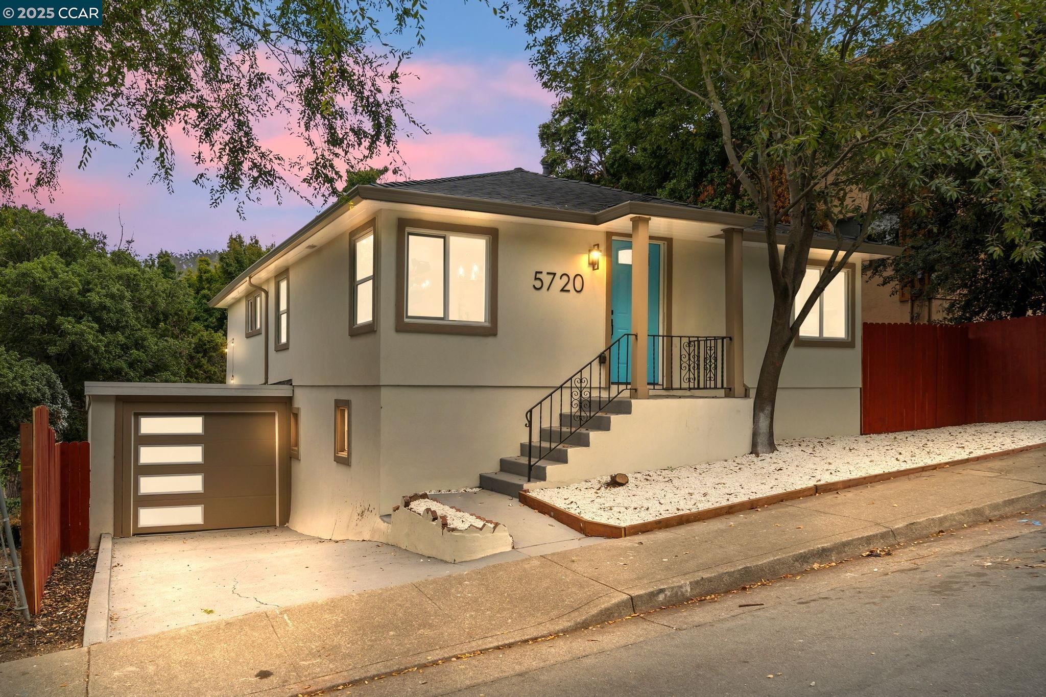 a backyard of a house