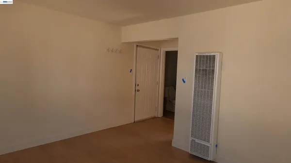 a view of hallway with closet