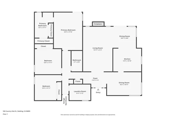 $459,000 | 536 Country Oak Drive, Redding, CA 96003