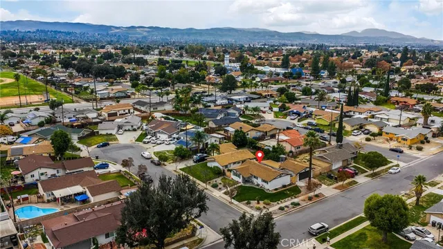 an aerial view of a city with lots of residential buildings