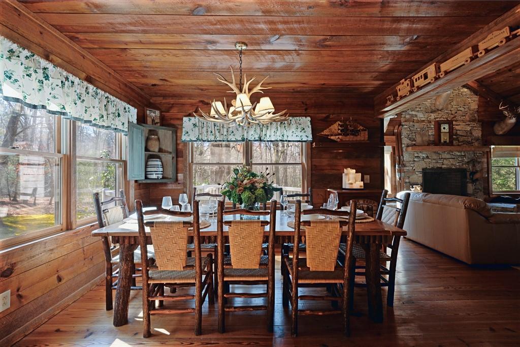 2320 Hardman Road Clarkesville, GA 30523 - Photo 31 of 53 a view of a dining room with furniture window and wooden floor