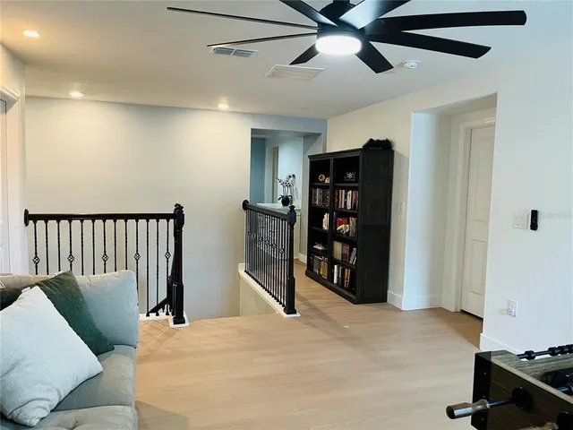 a view of a livingroom with a furniture