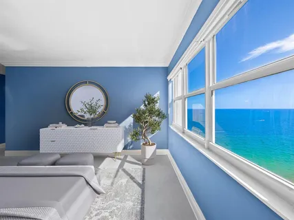 an empty room with a window