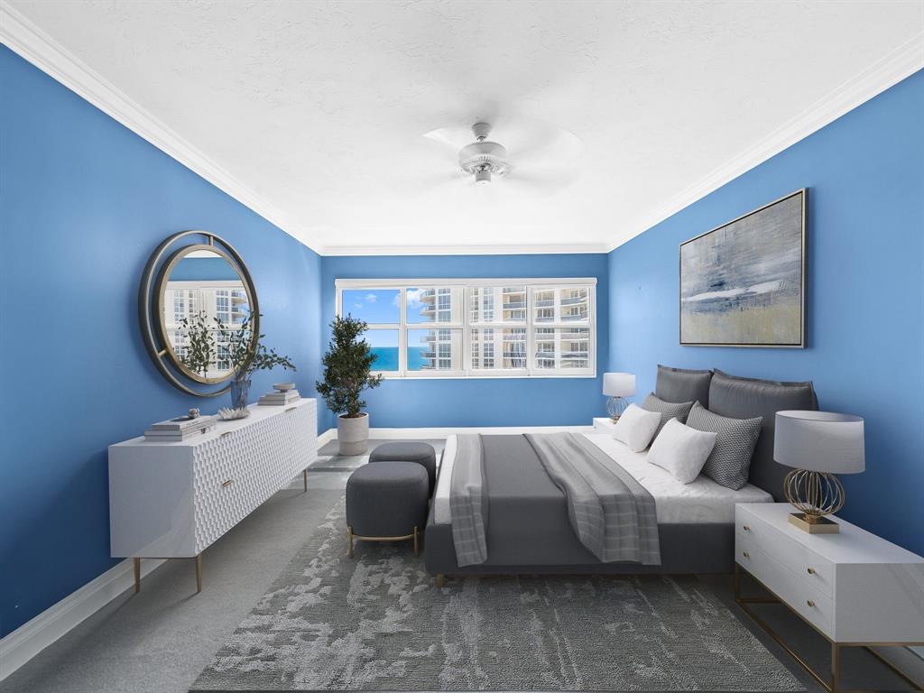 3400 Galt Ocean Drive, Unit 1202S Fort Lauderdale, FL 33308 - Photo 19 of 36 a living room with furniture and a large window