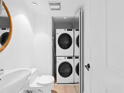 a view of a city with tall buildings