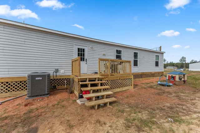 a backyard of a house