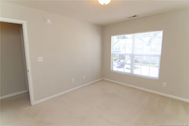 an empty room with a window