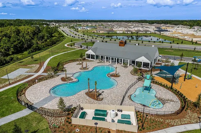 an aerial view of a house having outdoor space