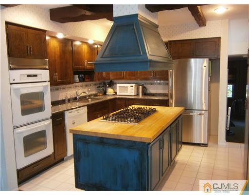 42 Clive Hills Road Edison, NJ 08820 - Photo 7 of 17 a kitchen with stainless steel appliances granite countertop a stove a sink and a microwave
