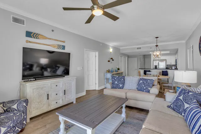 a living room with furniture and a couch