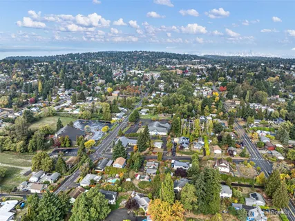 an aerial view of a city
