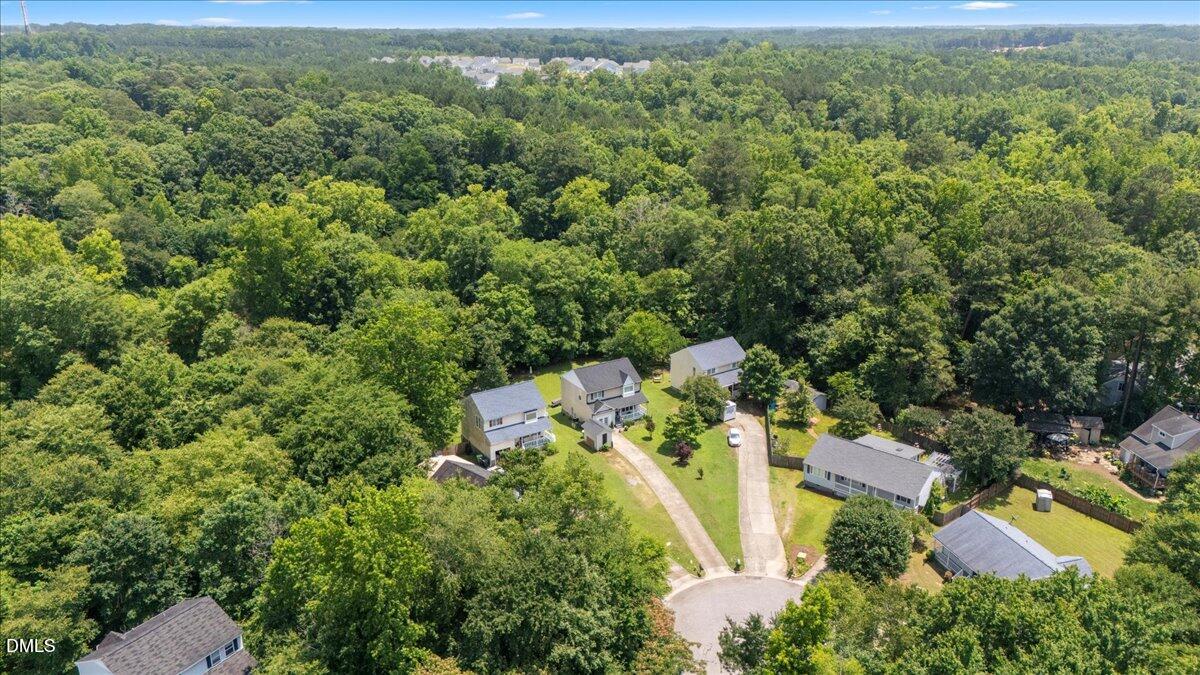 4708 River Boat Landing Court Raleigh, NC 27604 - Photo 49 of 61 an aerial view of residential house with outdoor space and trees all around